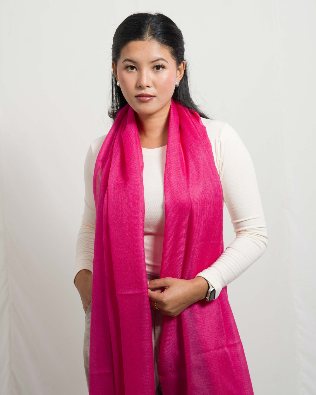 Hot Pink/ Fuschia - Himalaya Pashmina